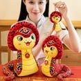 thumbnail image 2 of BAELLERT Chinese Style Snake Plush Toy Stuffed Zodiac Snake Mascot Doll Animal Plushie Home Office Bedroom Decoration Year of Snake New Year Gift, 2 of 8