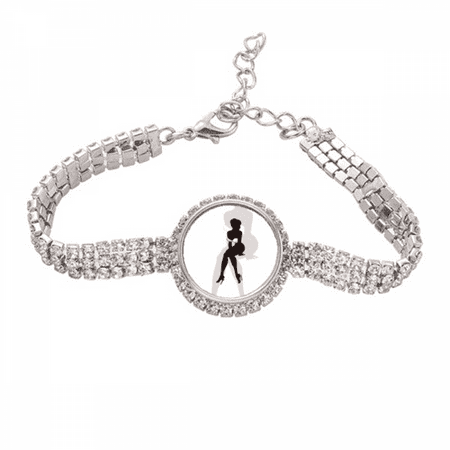 Hot Bra Beautiful Woman Art Deco Fashion Tennis Chain Anklet Bracelet Diamond Jewelry