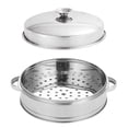 thumbnail image 3 of 1 conjunto de vaporizador de alimentos multipropósito con herramienta de vapor de comida de cocina tapa (plata), 3 of 4