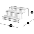 thumbnail image 3 of Smart Design 3-Tier Spice Rack Shelf Organizer - Steel Metal Wire - Rust Resistant - Cupboard, Jars, Can, Cabinet and Pantry Storage Organization - Kitchen - 10.25 x 4.25 Inch - Charcoal Gray, 3 of 7