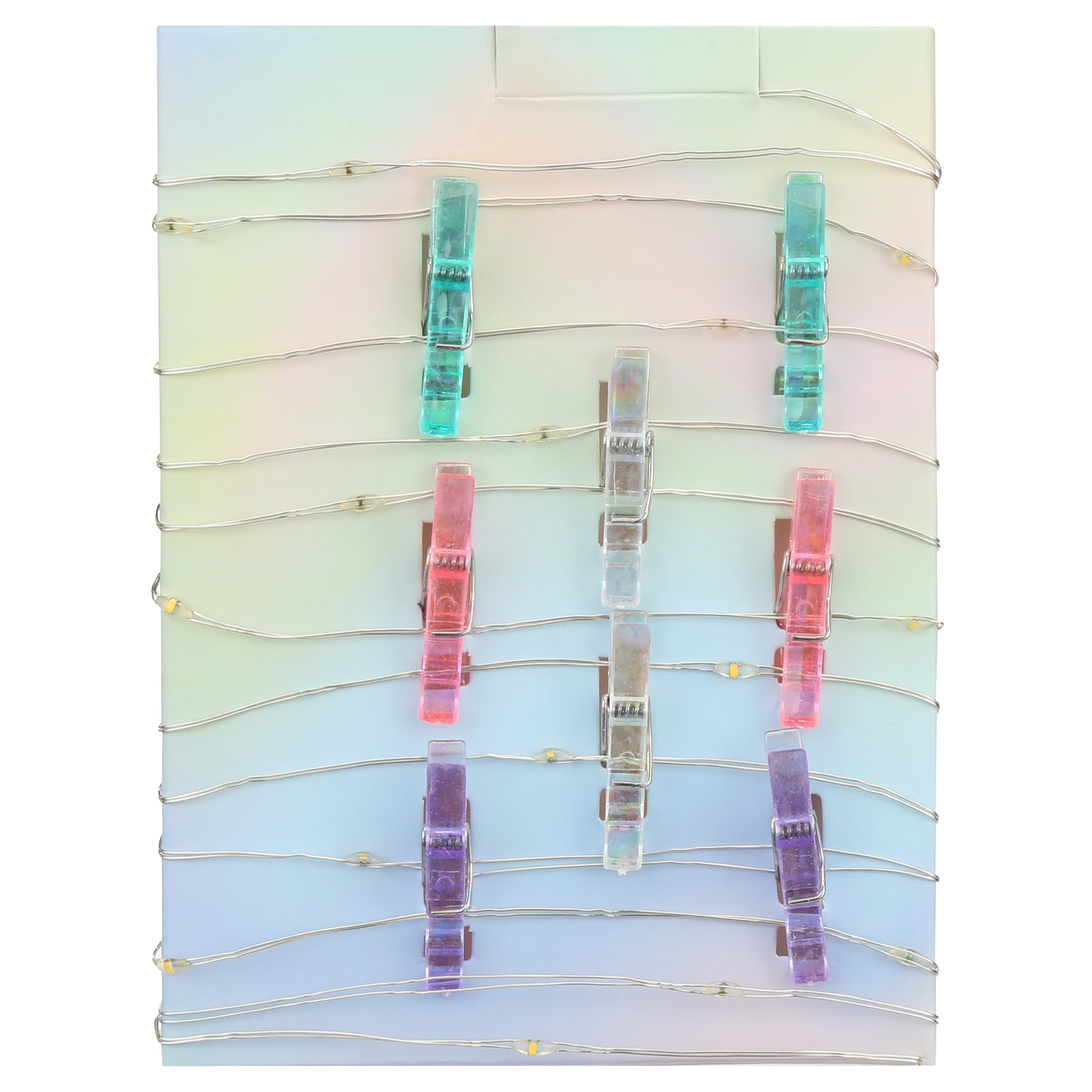 Merkury Innovations Iridescent Clip Firefly Lights, 15ft, Indoor or Outdoor, Battery Operated