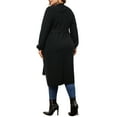 thumbnail image 4 of DARING DIVA Plus Size Sweater Knit Long Sleeve Belted Overwear 2X Black, 4 of 6