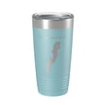 thumbnail image 1 of Cossayuna Lake Map Tumbler Travel Mug Insulated Laser Engraved Coffee Cup New York 20 oz Light Blue, 1 of 1