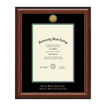 George Mason University Volgenau School of Engineering Diploma Frame, Document Size 10" x 14"