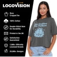thumbnail image 4 of Garfield No Coffee No Talkee Women's Boxy Cropped T-Shirt Casual Graphic Tee, 4 of 6