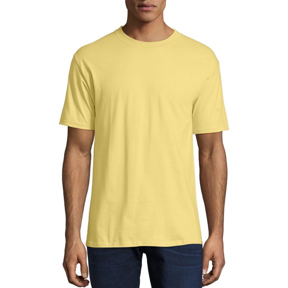 Hanes Men's and Big Men's Beefy-T Crew Neck Short Sleeve T-Shirt, Up To 6XL