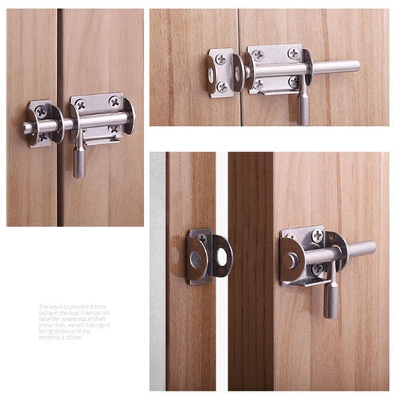 FESTFENDS Sliding Bolt Latch Silver Door Locking Homeowners 1Pcs