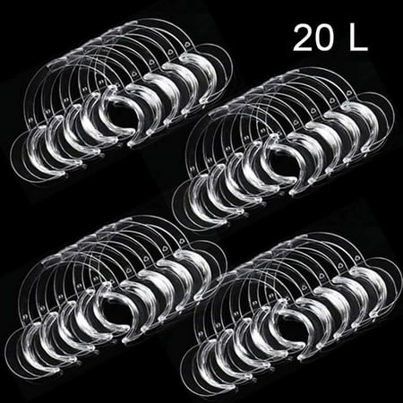 EZGO 20 Pcs Dental Cheek Retractor, Large Size, C-shape Mouth Opener Transparent Mouth Lip Opener