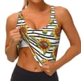 thumbnail image 4 of Lsque Cute Sunflowers Printed Women'S Sports Bra, Compression, Moisture Wicking, High-Impact Sports Bra For Women,Supportive sports bra-XX-Large, 4 of 9