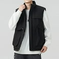 thumbnail image 5 of YueHuiYing Men's Vest Sleeveless Zip Up Jackets Coat Lightweight Quilted Gilet with Pockets, 5 of 9