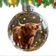 thumbnail image 3 of 6pc Funny Highland Cow Ornament 2025, Christmas Baubles Transparent Christmas Balls, Christmas Tree Hanging Ornament, 2026 Wildlife Wonders Collection, 3 of 5