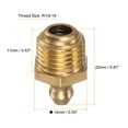 thumbnail image 2 of Unique Bargains 10 Pcs Raccord Droit en Laiton R1/4-19 Filetage SAE Accessoires de Tétine Hydraulique, 2 of 7