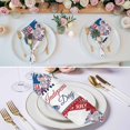 thumbnail image 3 of 4th of July Cloth Napkins, Independence Day USA Flag Butterfly Watercolor Washable and Reusable Dinner Napkins Set of 6, Table Napkin for Kitchen Party Birthday Wedding Hotel Housewarming 20"x20", 3 of 9