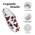 thumbnail image 5 of KLL Rose Flowers Pattern Adult Unisex Cozy Slippers,Fuzzy Slip-on Slippers TPR Sole Slippers Comfort Plush Home Footwear for Indoor & Outdoor-39/40, 5 of 7