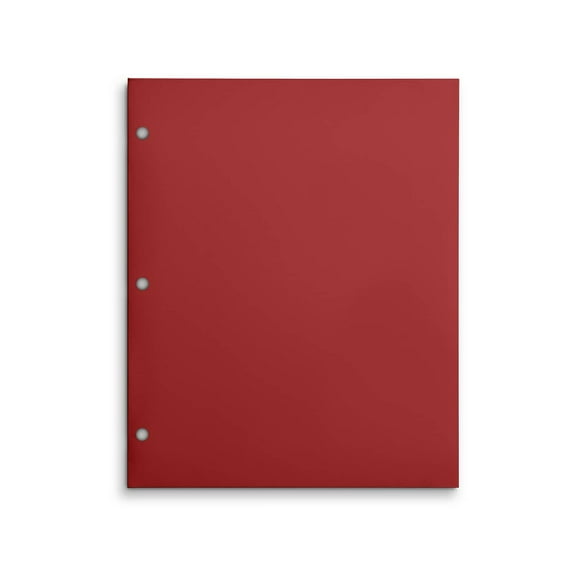 Staples 4-Pocket 3-Hole Punched Presentation Folder Red 56209-CC
