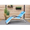 thumbnail image 3 of Vivere Chaise Longue de Quai en Aluminium avec Oreiller - Turquoise, 3 of 3
