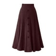 thumbnail image 3 of Women’s Long Knitted A Line Pleated Skirt For Fall And Winter Slim Fit Maxi Skirt Festival Skirt Athletic Skirts Women Leather Skirt plus Size Fall Skirts Knee Length Skirts for Women Knit Skirt, 3 of 3