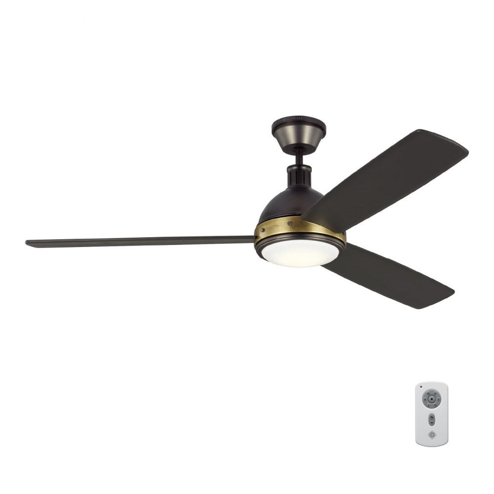 60 inch 3 Blade Ceiling Fan with Light Kit-Deep Bronze Finish Bailey Street Home 96-Bel-4549449