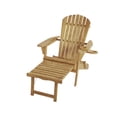 thumbnail image 2 of Oceanic Collection Adirondack Chaise Lounge Chair Foldable, cup and glass holder, built in ottoman, Set of 2, 2 of 2