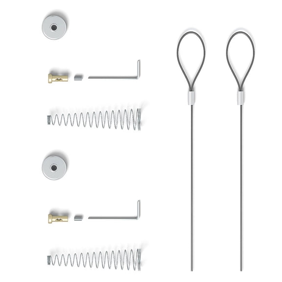2 Set Gate Latches Cable Pulls with Spring and Tool Sturdy Alloy Construction for Outdoor Use on Fence and Door