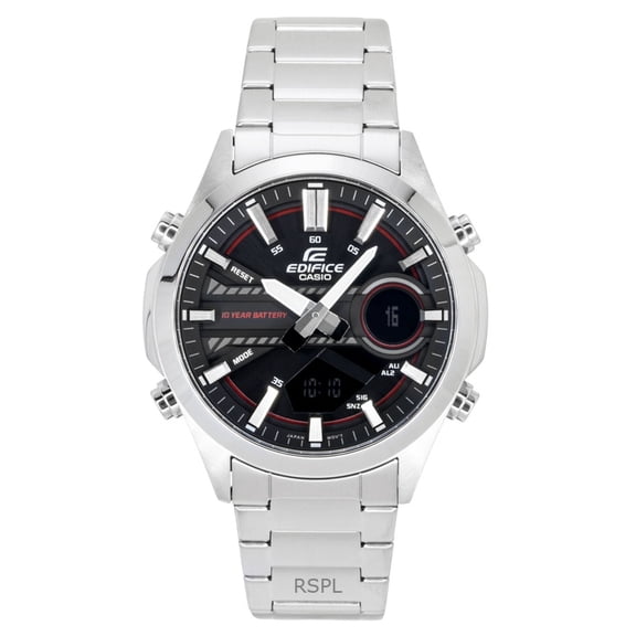 Casio Edifice Analog Digital Stainless Steel Black Dial Quartz EFV-C120D-1A4 100M Men's Watch