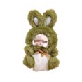 thumbnail image 2 of Plush Toy With Cute Bunny Shape Green 1 Piece, Featuring White Accents On Face, Made Of Soft & Safe Plush Material For Comfort, Ideal Gift For Teens & Big Kids As Bedroom Decor Or, 2 of 6