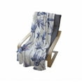thumbnail image 4 of Indigo Soft Flannel Fleece Throw Blanket, Abstract Grunge Watercolored Hand Drawn Image Shadow Tree Leaves, Cozy Plush for Indoor and Outdoor Use, 60" x 80", Dark Blue Purple, by Ambesonne, 4 of 6