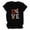 Black, variant on Ichuanyi Women's Casual Love Letter Printing Short Sleeve T-Shirt Tops Fashion Crew Neck Valentine's Day Tee