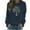 Navy, variant on Maplenight Christmas Sweatshirts for Women Casual Crew Neck Pullover Sweatshirt Relaxed Fit Holiday Vacation Graphic Tees Tops