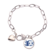 thumbnail image 1 of Pulsera de cadena de corazón Llama azul Unbranded joyería encanto moda 7,5 pulgadas, 1 of 3