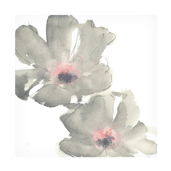 Trademark Fine Art 'Gray Blush Cosmos I on White' Canvas Art by Chris Paschke