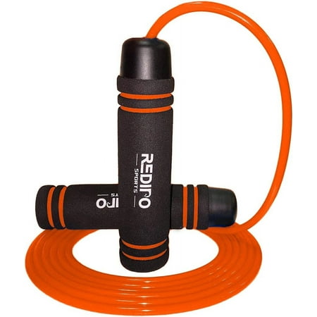 Redipo Premium Weighted Jump Rope (1LB) Thick Speed Cable with Solid Core with Memory Foam Handles for Cadio, Boxing, MMA, Fitness Workouts