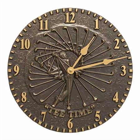 Whitehall Golfer Swing Wall Clock, French Bronze, 12 dia.