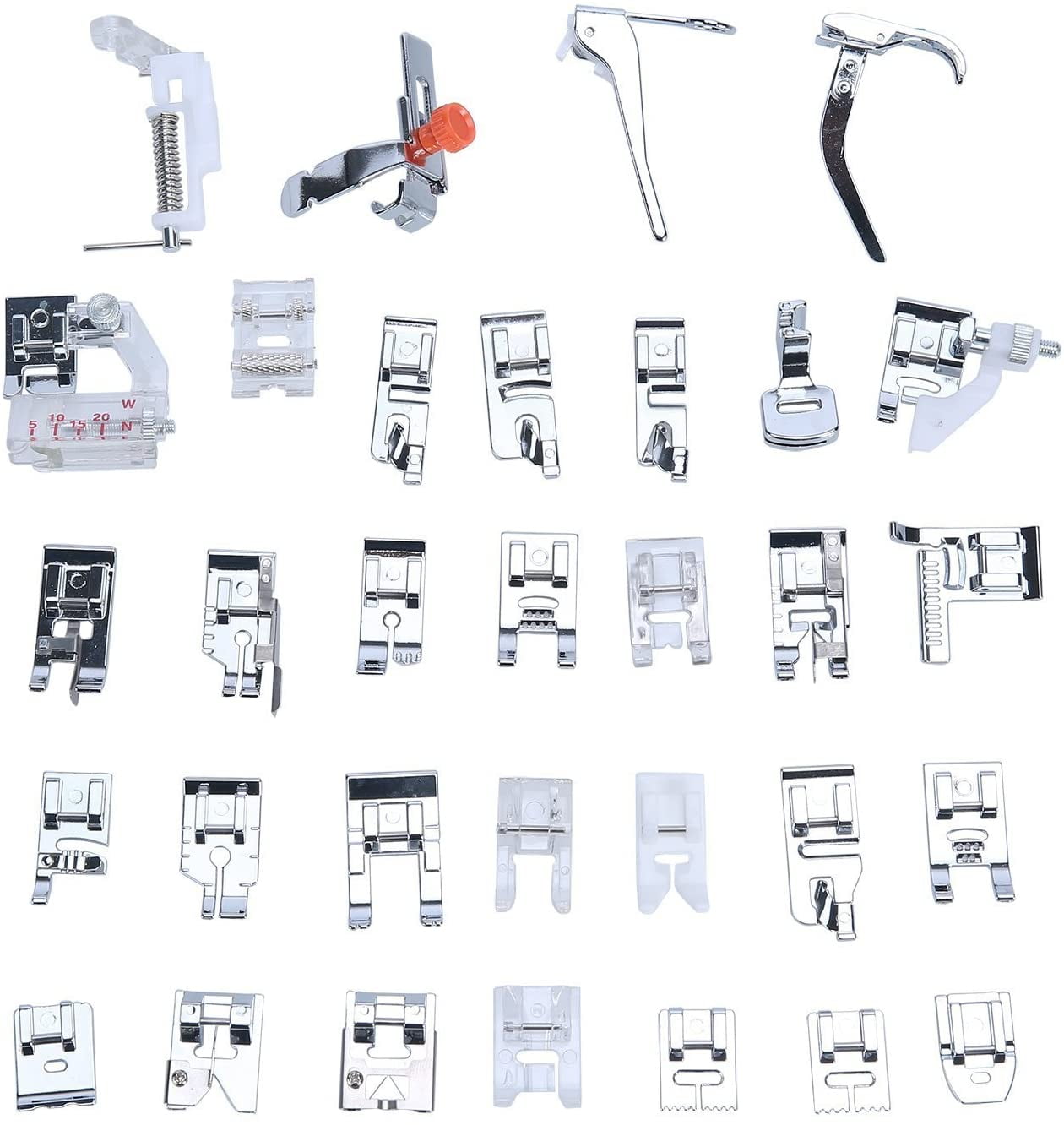Singer Kenmore Simplicity Janome DomesticSewing Machine Presser Foot Set for Brother,Babylock Toy,New Home and White Low Shank Sewing Machine 32pcs