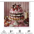 thumbnail image 2 of 4Pcs Shower Curtain Sets with Rugs Shower Curtain Set with Shower Curtain And Rugs 4 Piece Icing on The Cake Waterproof Personality Pattern Bath Curtains Sweet Food Dessert for Bathroom Decor Sets, 2 of 8