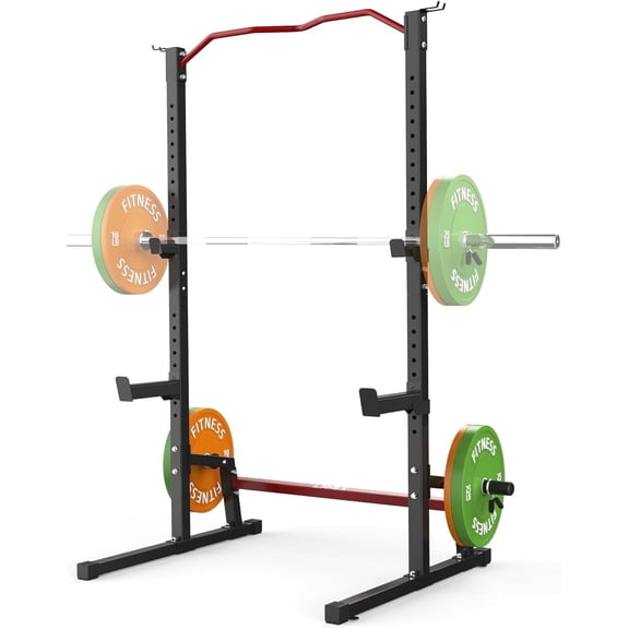 JX FITNESS Squat Rack Machine,Barbell Rack,Folding Weight and Bench Press Rack Stand,Maximum Weight 260Lbs