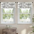 thumbnail image 2 of LALILO Kitchen Curtain Valance Various Beautiful Sea Shells Rod Pocket Window Curtain 52"x 18" Set of 2, 2 of 5