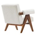 thumbnail image 5 of Armchair Accent Chair, Set of 2, Ivory White, Fabric, Wood, Living Kitchen Cafe Bistro Hospitality Restaurant, Modern Contemporary HB36219, 5 of 9