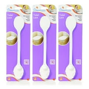 Dreambaby Toilet Lock Toilet Seat Lid Strong Adhesive Baby Safety L123 White, 3-Pack