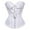 White, variant on JFGHDG Women Corset Medieval Corset Overbust Corset with Straps Waist Corset Cute Corset Women Corset Black L