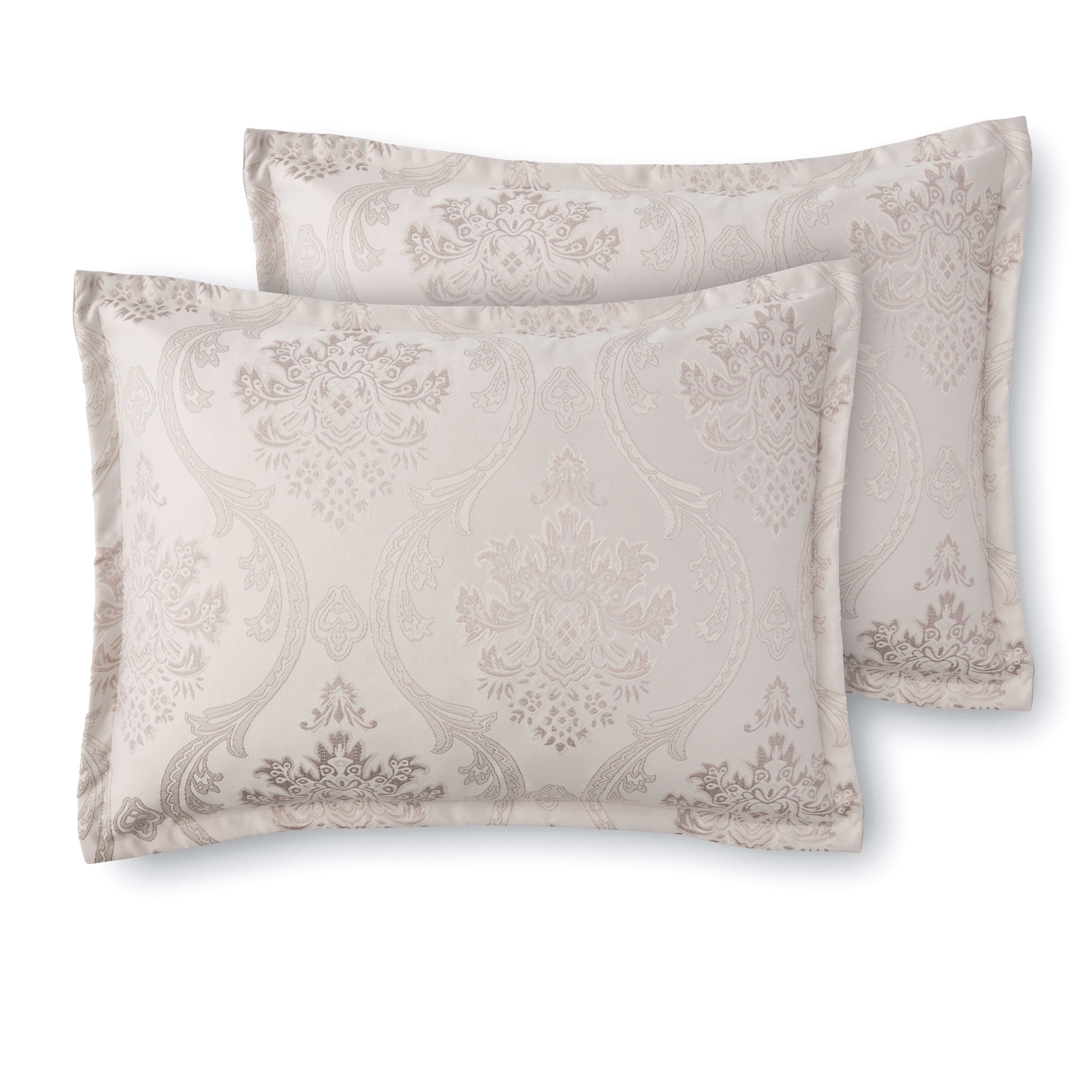Mainstays 7-Piece Ivory Quilted Jacquard Comforter Set, Full/Queen