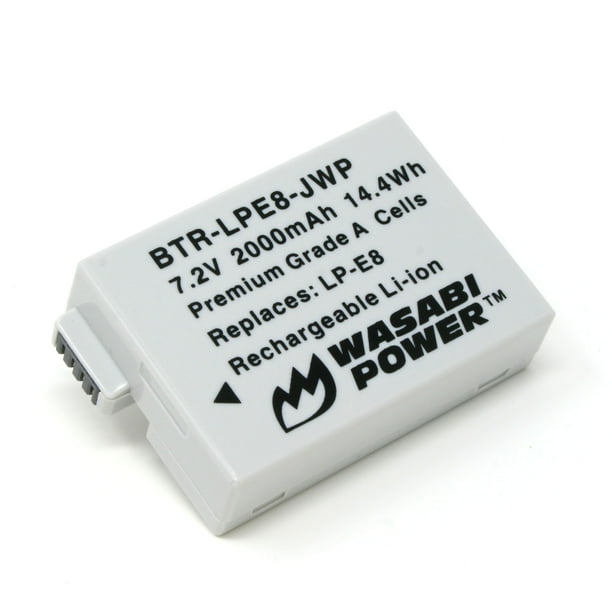 wasabi power battery for canon lpe8 and canon eos 550d, eos 600d, eos