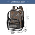 thumbnail image 4 of PVC Transparent Backpacks Clear Backpack for Travel and Outings Ancient Art Shapes, 4 of 7