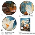 thumbnail image 3 of Designart "Bursting White And Orange Daffodils" Daffodils Floater Framed Wall Art Prints, 3 of 5