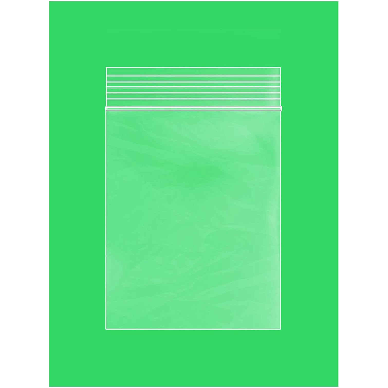 Bulk GPI Pack of 100 8 x 10 2 mil Thick Strong & Durable Poly Baggies with Resealable Zip Top Lock for Travel Clear Plastic RECLOSABLE Zip Bags Storage Packaging & Shipping.
