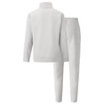 thumbnail image 5 of Admvng Two Piece Sets for Men Casual Solid Zipper Turndown Collar Shirt Drawstring Straight Leg Pants Set, Size S-3XL, 5 of 8