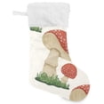 thumbnail image 6 of SKYSONIC Mushroom Christmas Stocking Personalized Large Candy Stocking Hanging Gift Xmas Stockings Decoration for Family Holiday Party Ornaments Decor Fireplace, 6 of 7