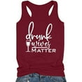 thumbnail image 4 of Tuphregyow Women's Vest Beach Funny Graphic Racerback Camisole Vests Sleeveless Blouses Y2K Clothing Summer Clothes for Teen Girls Oversized T Shirts for Women Crewneck Tank Top for Women Wine M, 4 of 5