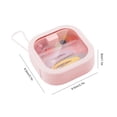 thumbnail image 2 of Cajas organizadoras Wdftyju 3uds transparentes para hisopo de algodón para lazos para el cabello rosa, 2 of 2
