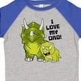 thumbnail image 4 of Inktastic I Love My Dad with Baby and Daddy Triceratops Boys or Girls Toddler T-Shirt, 4 of 5